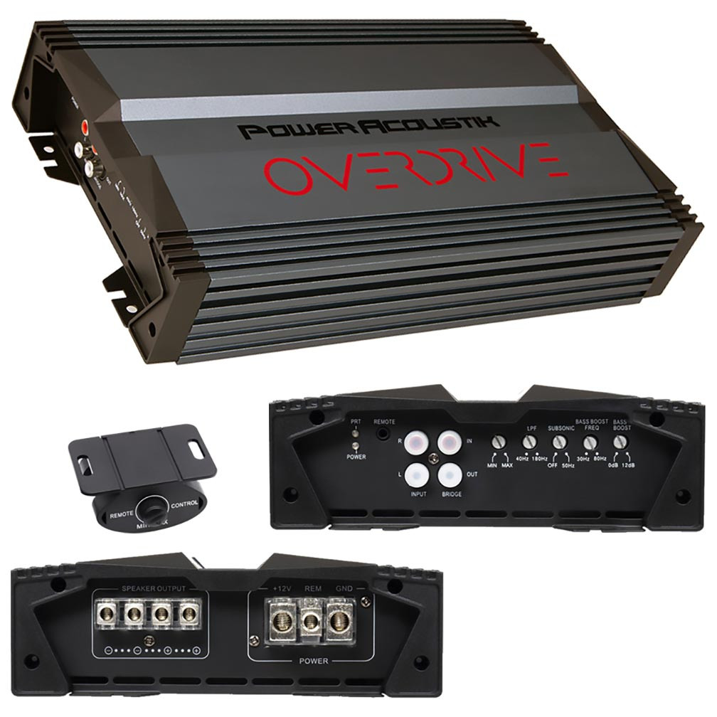 Power Acoustik Overdrive 3500W Max Monoblock Subwoofer Amplifier