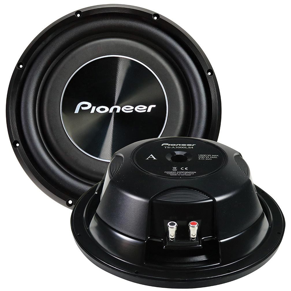 Pioneer TS-A3000LS4 | 12 Inch 1500W SVC 4 Ohm Shallow Slim Subwoofer