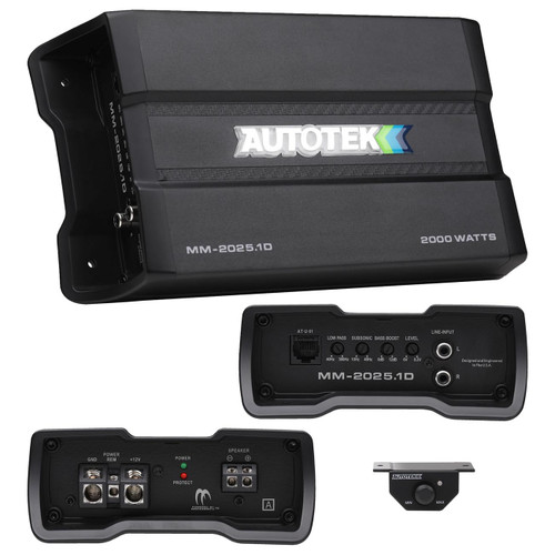 Autotek MM-2025.1D | Mean Machine 2000W Max Monoblock Subwoofer Amplifier