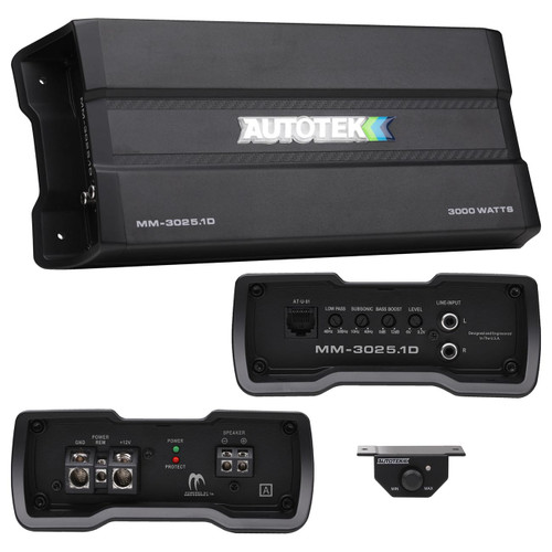 Autotek MM-3025.1D | Mean Machine 3000W Max Monoblock Subwoofer Amplifier