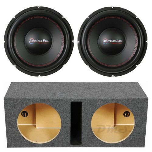 American Bass TITAN-1244 Package | Dual 12 Inch 1600W DVC 4 Ohm Subwoofers & QPower HD Ported Box