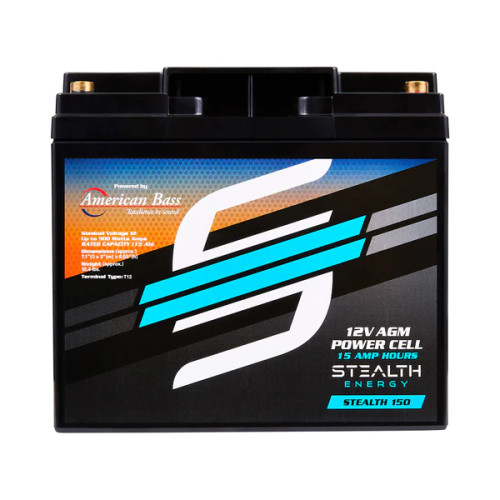 American Bass Stealth Energy STEALTH150 | 12-Volt 15AH AGM Power Cell Battery