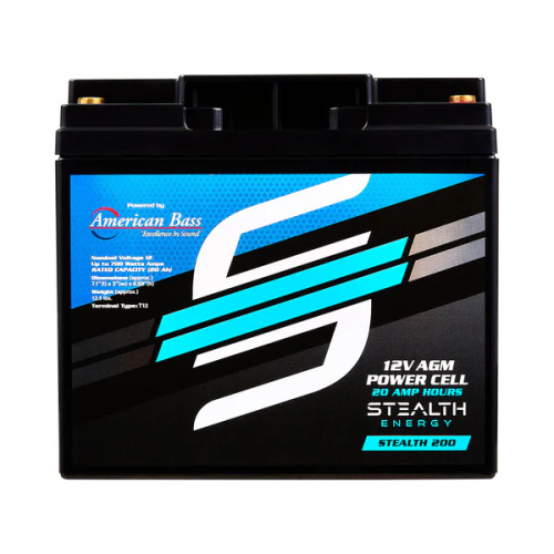American Bass Stealth Energy STEALTH200 | 12-Volt 20AH AGM Power Cell Battery
