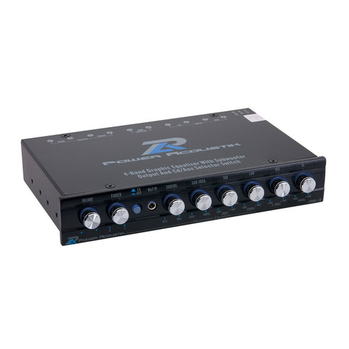 Power Acoustik PWM-16 | 4 Band Graphic Equalizer with 7 Volt Output Line Driver