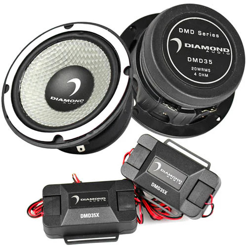 Diamond Audio DMD35 | 3.5 Inch 40W 4 Ohm Full Range Speakers (Pair)