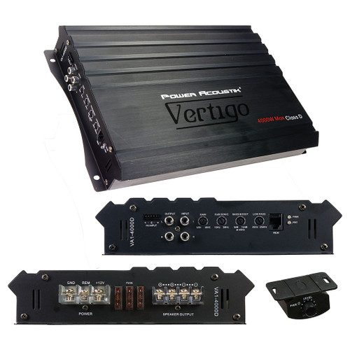 Power Acoustik Vertigo VA1-4000D | 4000W Max Monoblock Subwoofer Amplifier