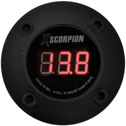 XScorpion DVM3RB | LED Digital Battery Volt Meter Gauge | Red & Black