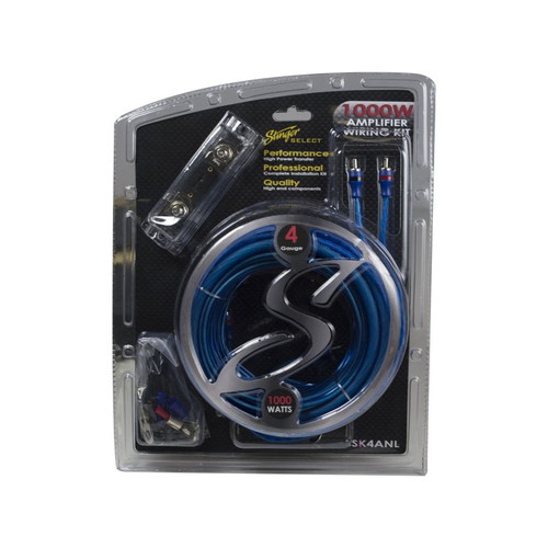 Stinger SSK4ANL | 4 Gauge 1000W Complete Amplifier Wiring Kit | Blue