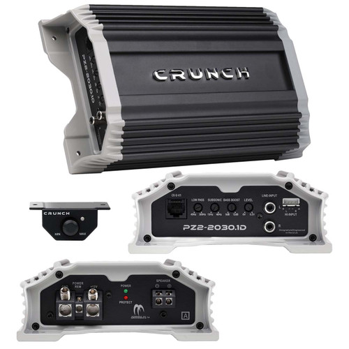 Crunch Powerzone PZ2-2030.1D | 2000W Max Monoblock Subwoofer Amplifier