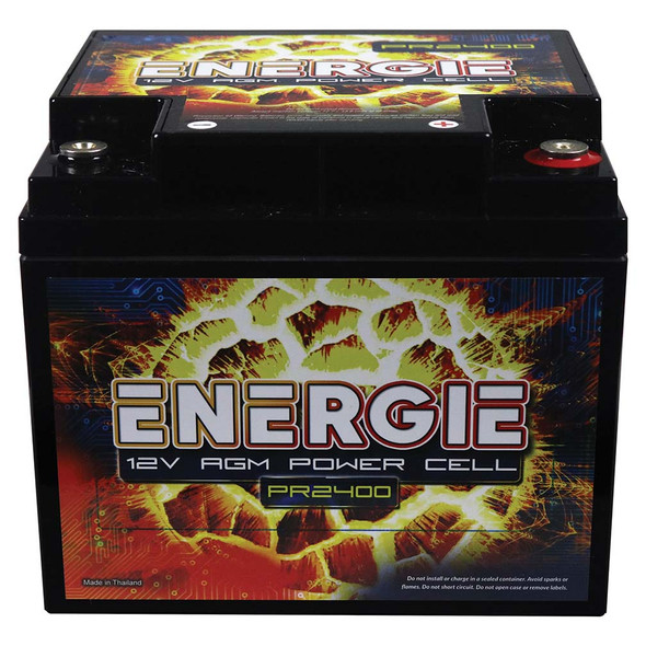 Energie PR2400 | 12-Volt 50AH AGM Power Cell Performance Battery | 2400W