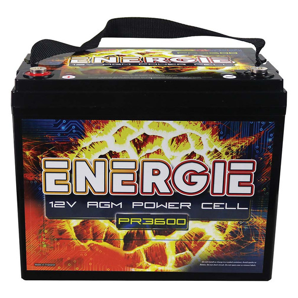 Energie PR3600 | 12-Volt 75AH AGM Power Cell Performance Battery | 3600W