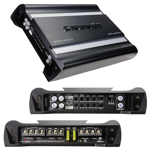 Crunch GTRII-1400.4 | 1400W Max 4 Channel Full Range Amplifier