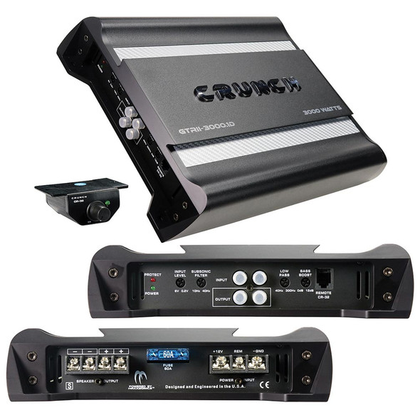 CRUNCH GTRⅡ-4000.1D 2個セット ※ジャンク Crunch GTRII-2000.2 | 2000W Max 2 Channel Full Range Amplifier