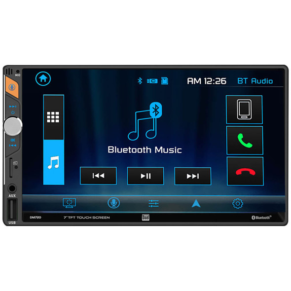 Dual DM720 | 7 Inch Double Din Touchscreen Bluetooth Head Unit Car Radio