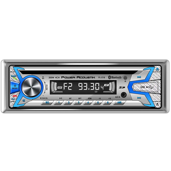 Power Acoustik MCD-51B | Single Din Multi-Media Head Unit Marine Radio