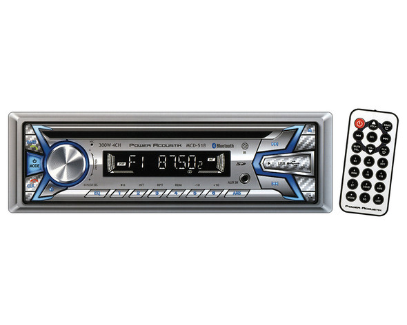 Power Acoustik MCD-51B | Single Din Multi-Media Head Unit Marine Radio
