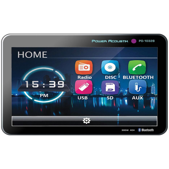 Power Acoustik PD-1032B | 10.3 Inch Double Din Touchscreen Multi-Media Head Unit Car Radio