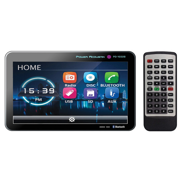 Power Acoustik PD-1032B | 10.3 Inch Double Din Touchscreen Multi-Media Head Unit Car Radio