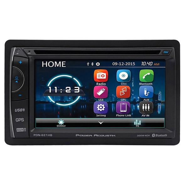 Power Acoustik PDN-621HB | 6.2 Inch Double Din Touchscreen Navigation Head Unit Car Radio