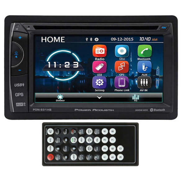 Power Acoustik PDN-621HB | 6.2 Inch Double Din Touchscreen Navigation Head Unit Car Radio