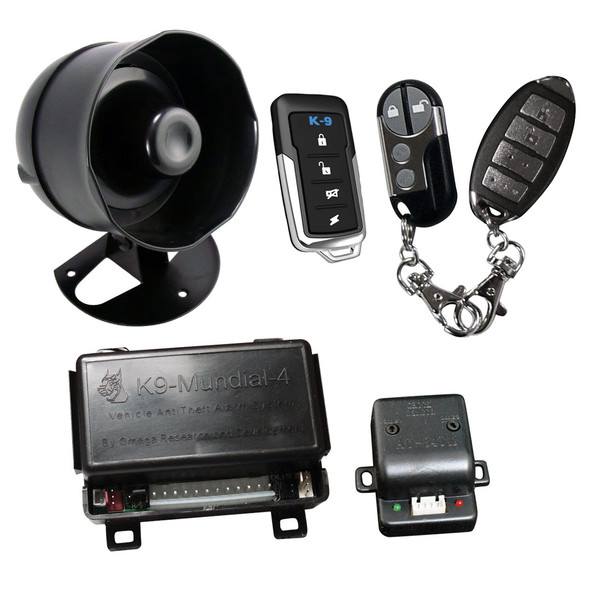 Excalibur K9MUNDIAL6 | K-9 Vehicle Keyless Entry Alarm System w/ (3) Remotes