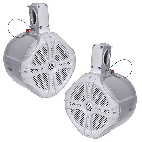 Power Acoustik MWT-65W | 6.5 Inch 500W Coaxial Marine Tower Speakers | White