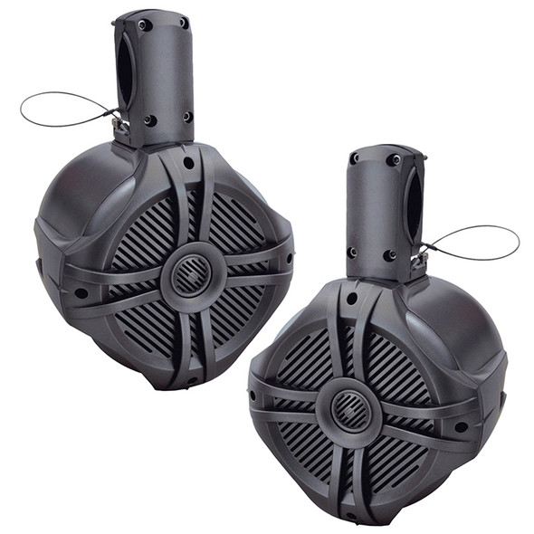 Power Acoustik MWT-80T | 8 Inch 375W 2-Way Coaxial Marine Speakers | Titanium