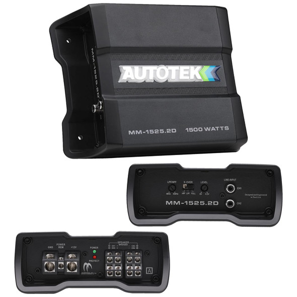 Autotek Mean Machine MM-1525.2D | 1500W Max 2 Channel Full Range Amplifier