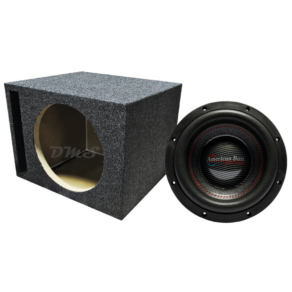 American Bass HAWK 10 Package | 10 Inch 3000W DVC 4 Ohm Subwoofer & QPower HD Ported Box