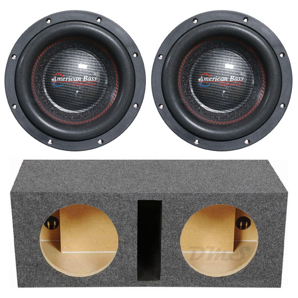 American Bass HAWK 10 Package | Dual 10" 3000W D4 Subwoofers & QPower HD Ported Box
