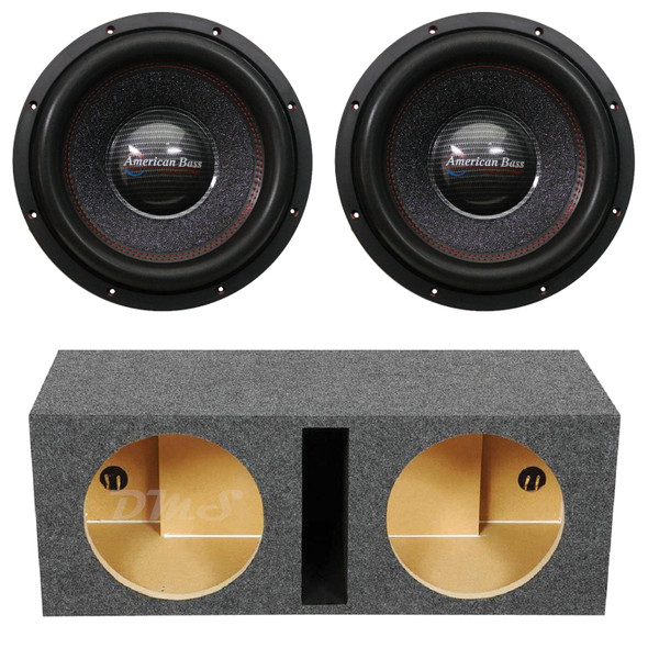 American Bass HAWK 12 Package | Dual 12" 3000W D4 Subwoofers & QPower HD Ported Box