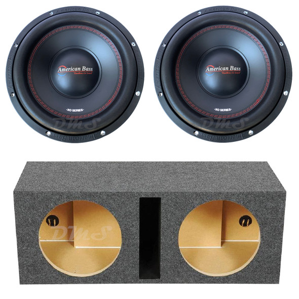 American Bass XO 12 Package | Dual 12" 600W D4 Subwoofers & QPower HD Ported Box