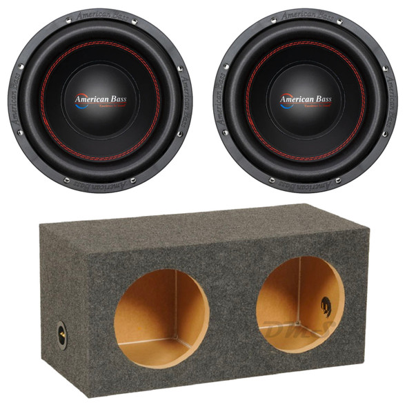 American Bass XD 10 Package | Dual 10" 900W D4 Subwoofers & QPower HD Sealed Box