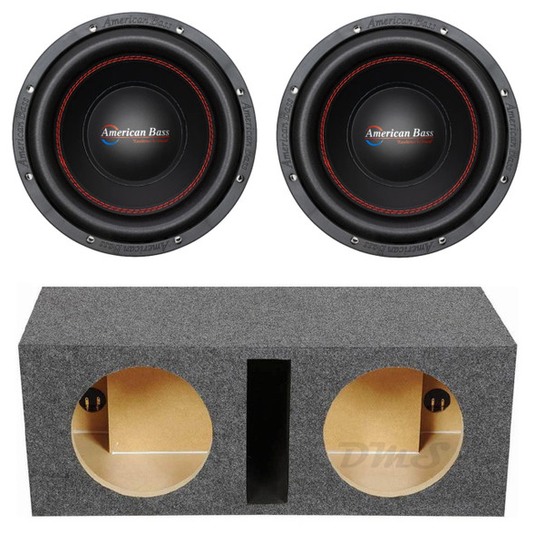 American Bass XD 10 Package | Dual 10" 900W D4 Subwoofers & QPower HD Ported Box