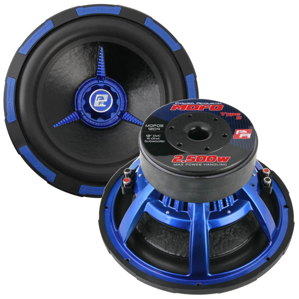 Power Acoustik MOFOS-12D4 | 12 Inch 2500W Dual 4 Ohm Subwoofer | Type-S
