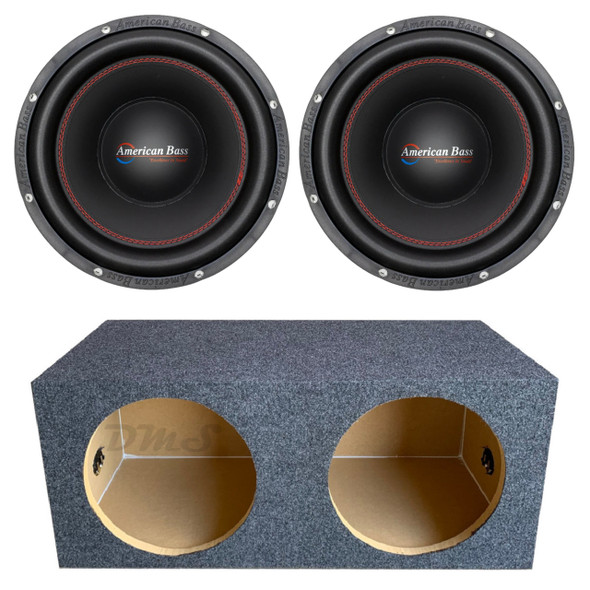 American Bass XD 12 Package | Dual 12" 1000W D2 Subwoofers & QPower HD Sealed Box