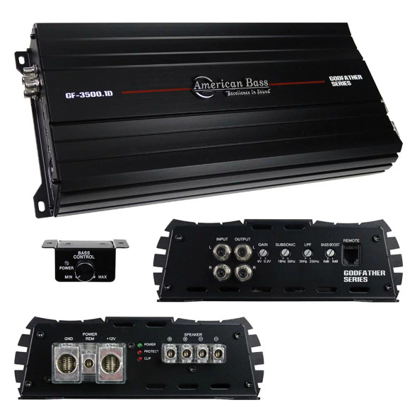 American Bass Godfather 3500.1D | 3047W RMS Monoblock Subwoofer Amplifier | GF35001D