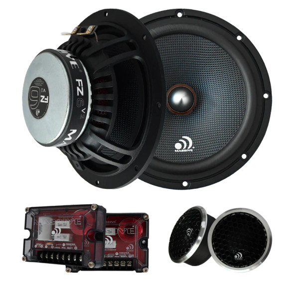 Massive Audio FZ6 | 6.5 Inch 400W 4 Ohm 2-Way Component Speakers Kit