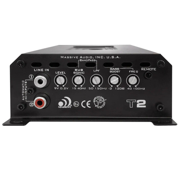 Massive Audio Trident T2 | 1600W Max Monoblock Subwoofer Amplifier | Marine Powersports