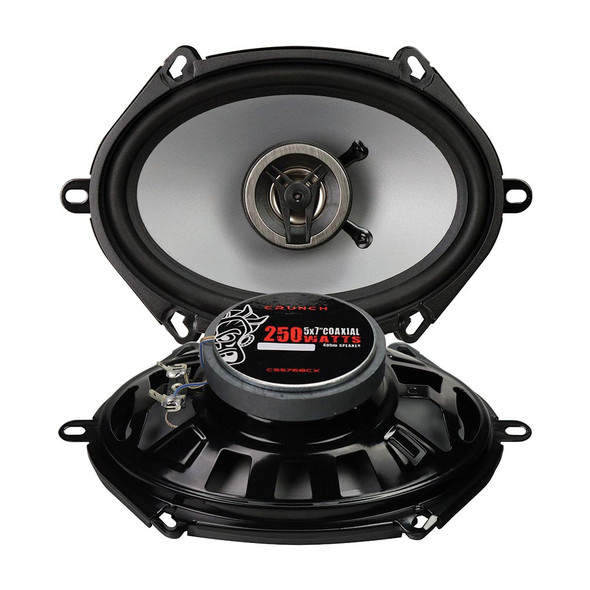 Crunch CS5768CX | 5x7 / 6x8 Inch 250W 4 Ohm 2-Way Coaxial Speakers (Pair)