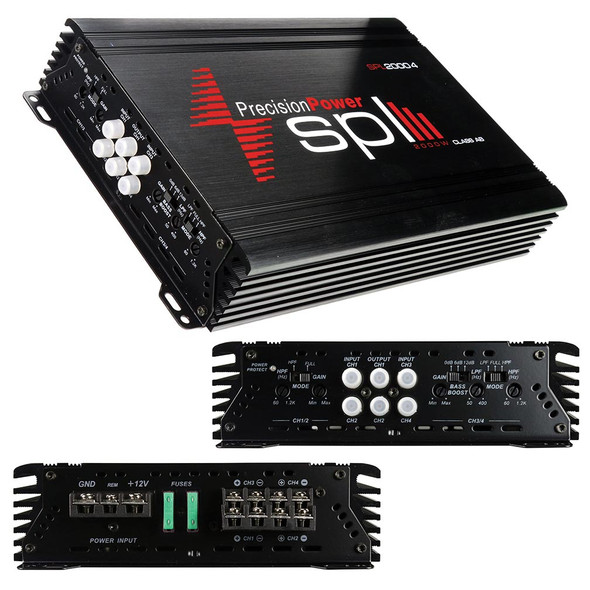 Precision Power SPL Audio SPL20004 | 2000W Max 4 Channel Full Range Amplifier