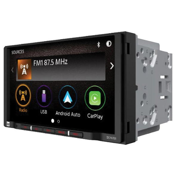 Dual DCPA701 | 7 Inch Double Din Touchscreen Multi-Media Head Unit Car Radio