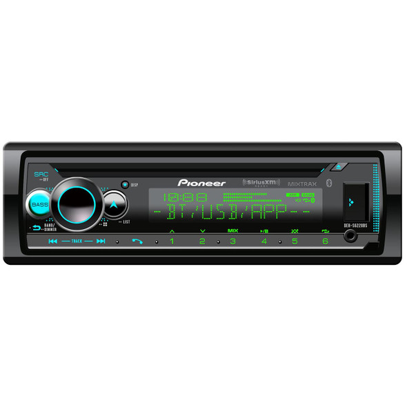 Pioneer DEH-S6220BS | Single Din Multi-Media Bluetooth CD Head Unit Car Radio