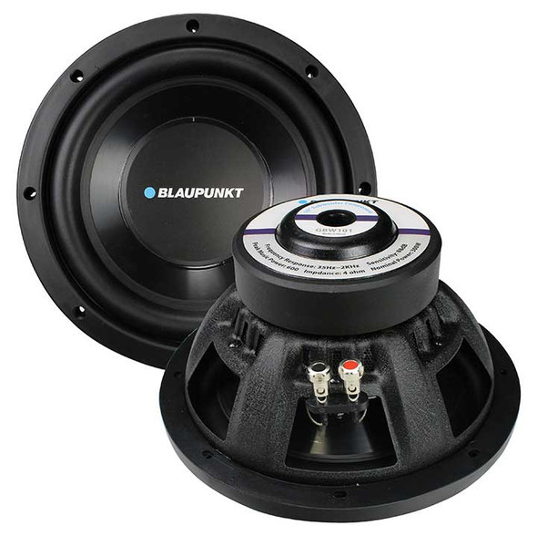 (1) Blaupunkt GBW101 | 10 Inch 600W SVC 4 Ohm Subwoofer