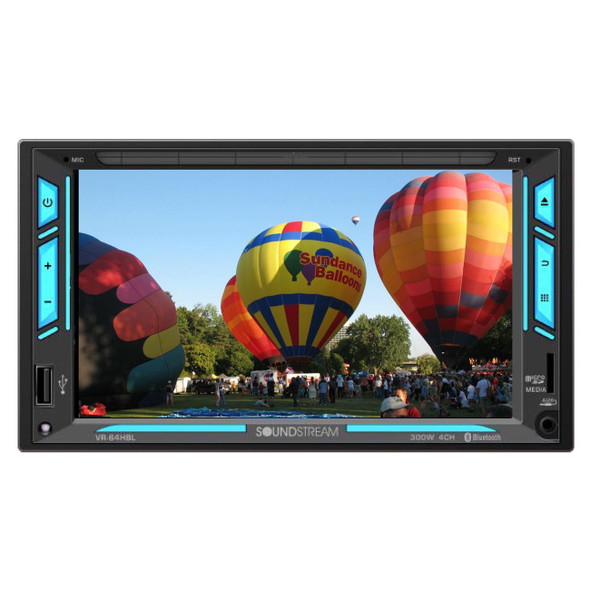 SoundStream VR-64HBL | 6.2 Inch Double Din Touchscreen Multi-Media Head Unit Car Radio