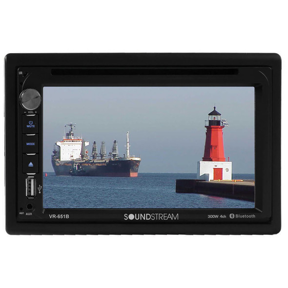 SoundStream VR-651B | 6.5 Inch Double Din Touchscreen Multi-Media Head Unit Car Radio