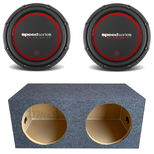 DB Drive SPW12D4 Package | Dual 12 Inch 1250W Max DVC 4 Ohm Subwoofers & QPower HD Sealed Box