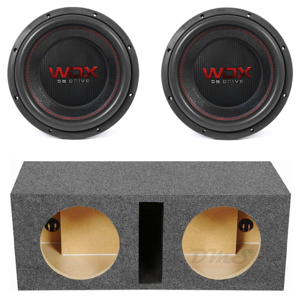 DB Drive WDX G1 10 Package | Dual 10" 2000W D4 Subwoofers & QPower HD Ported Box