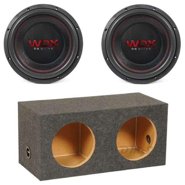 DB Drive WDX10G1.4 Package | Dual 10 Inch 2000W Max DVC 4 Ohm Subwoofers & QPower HD Sealed Box