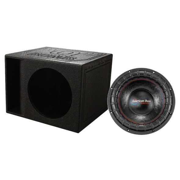 American Bass ELITE 12 Package | 12" 2400W D4 Subwoofer & QBomb Kerf Ported Box